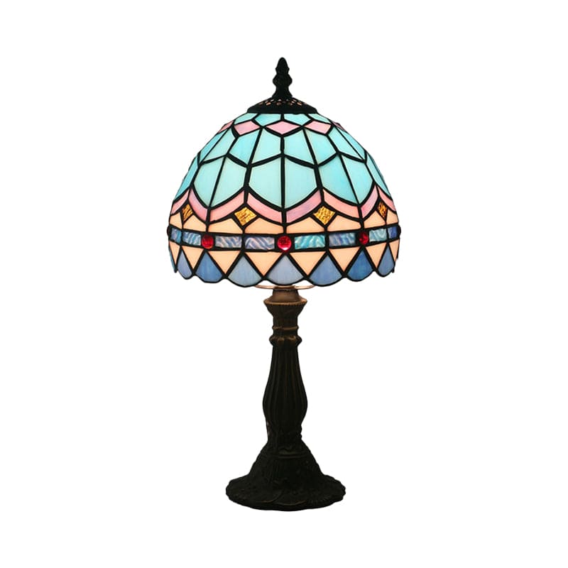 Tiffany Table Lamp  Mediterranean Glass Dome Design - Product detail 4