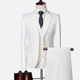 Modern Slim Fit Three-Piece Suit  Sky Blue Cotton Blend - Product detail 14
