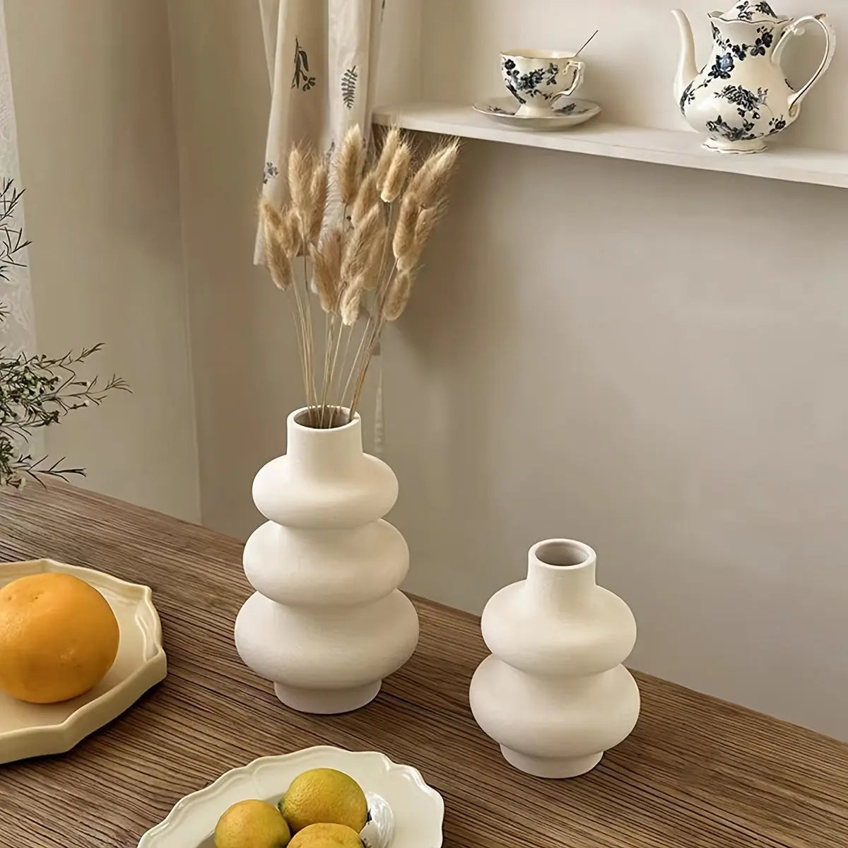 Spiral Ceramic Vase  Sculptural Wave Design - Product example