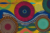Geometric Mural Wallpaper | Vibrant Circular African Pattern