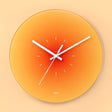 Modern Glass Wall Clock  Sunset Gradient Design - Detailed view
