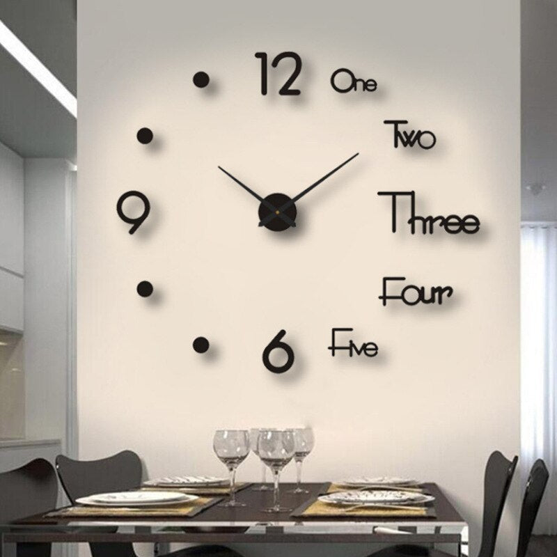 Modern Wall Clock  3D Floating Numbers Design - Product detail 9
