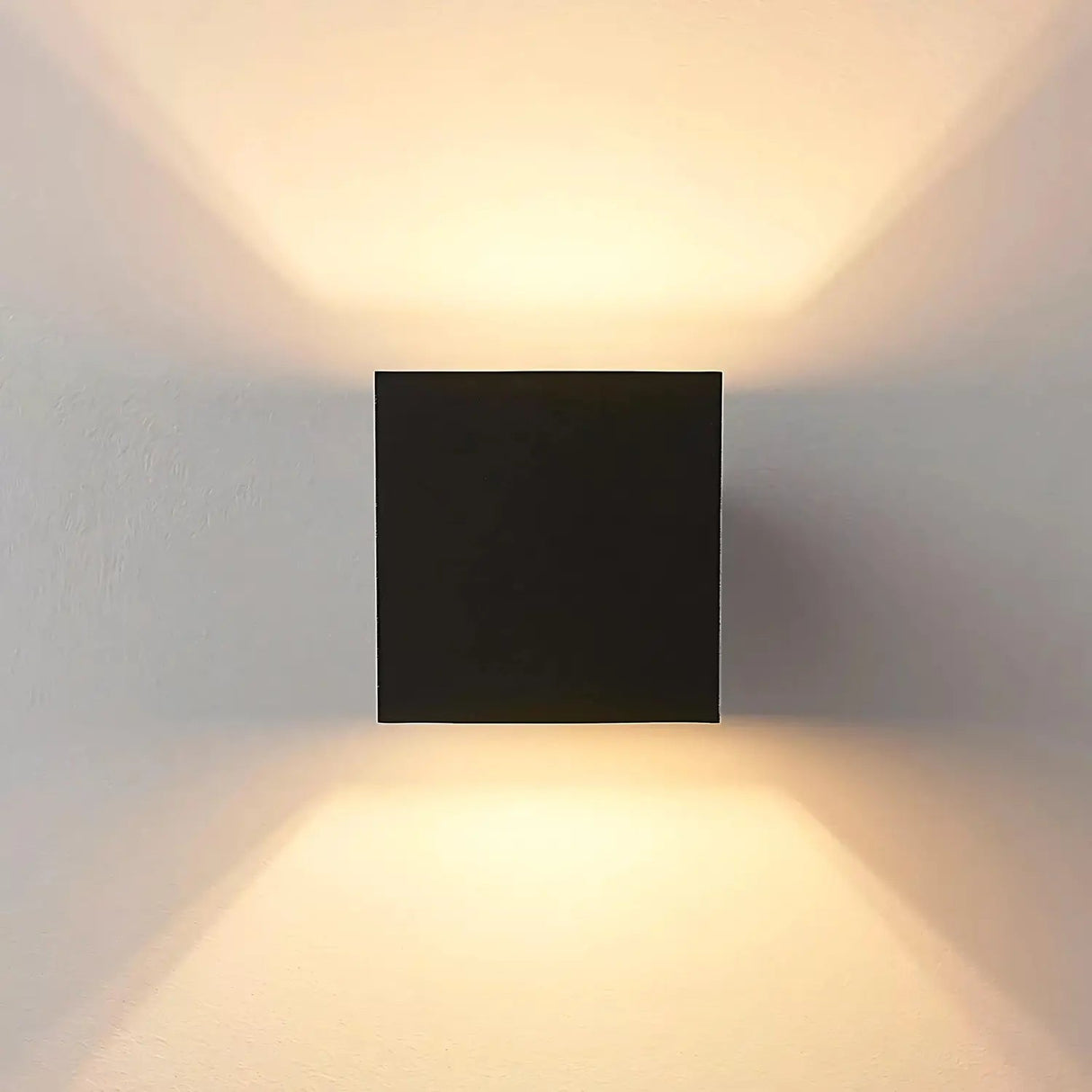 Modern Wall Light  Black Cube LED Motion Sensor - Detailed view