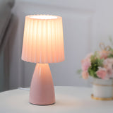 Modern Table Lamp  Pleated Shade Glass Base - Product detail 11