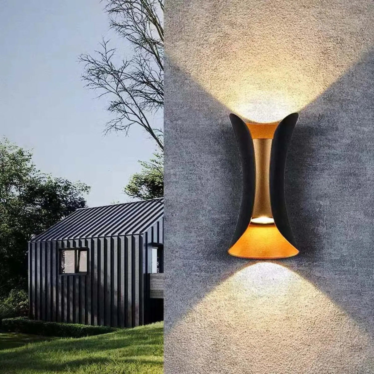 Modern LED Wall Light  Black Gold Dual Tone Design - Product detail 6