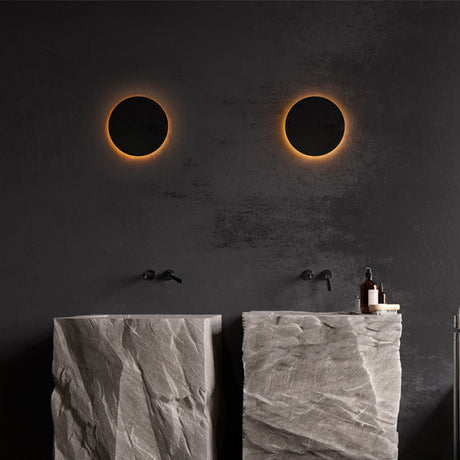 Modern LED Wall Light  Black Round Eclipse Design - Product detail 13