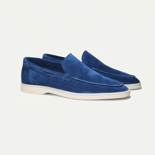 Classic Mens Suede Loafers  Dove Grey Slip-On Design - Product detail 9