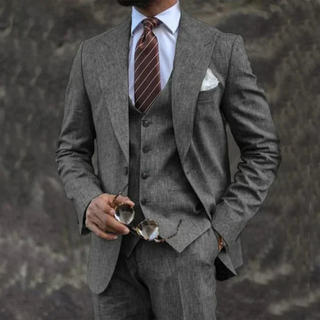 Modern Three-Piece Suit  Lime Green Wool Blend - Product detail 12