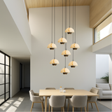Modern Marble Pendant Light  Cascading 8-Head Staircase Chandelier - Product detail 4