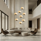 Modern Marble Pendant Light  Cascading 8-Head Staircase Chandelier - Product detail 5