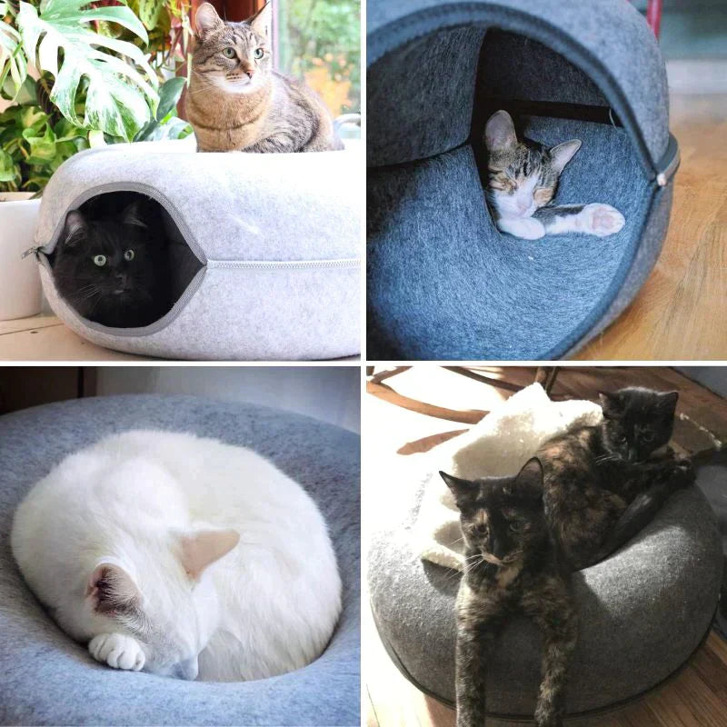Round Pet Bed  Plush Donut Design With Anti-Slip Base - Product detail 6