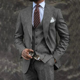 Modern Three-Piece Suit  Lime Green Wool Blend - Product detail 13