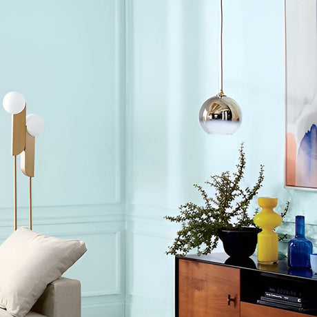 Modern Glass Pendant Light  Smokey Globe Design - Product detail 12