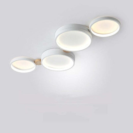 Modern LED Ceiling Light  Gray Metal Triple Ring Design - Product detail 21