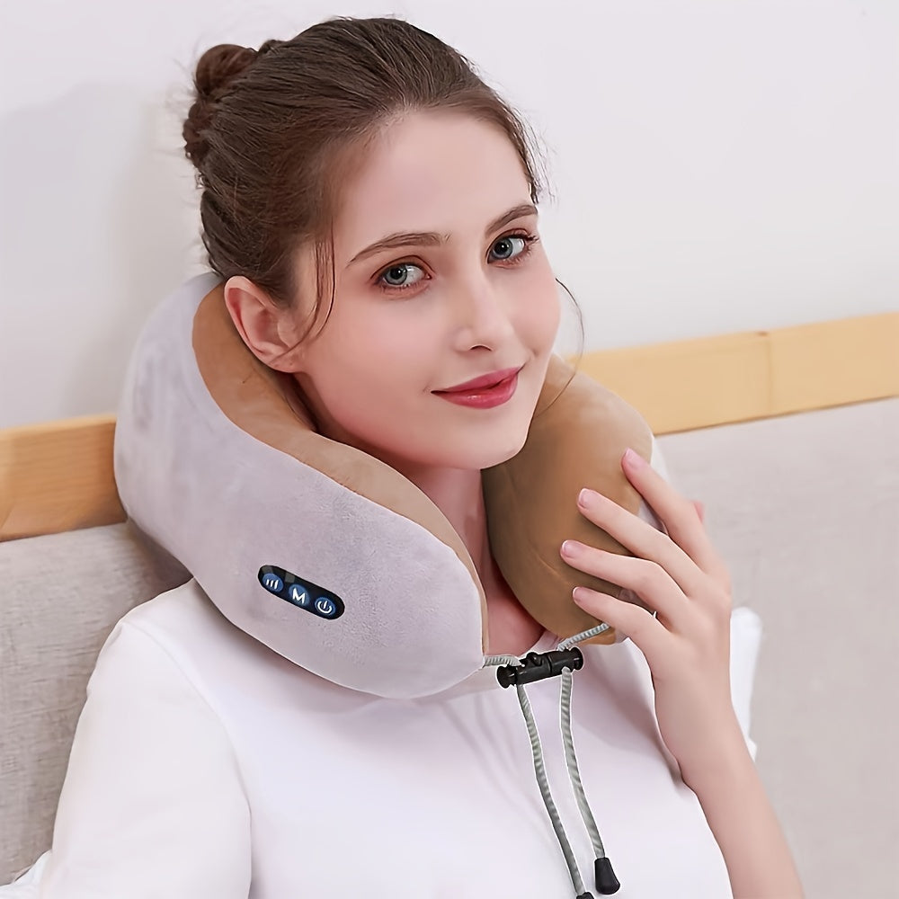 Neck Massage Pillow  Memory Foam with Vibration Therapy - Detailed view