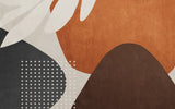 Abstract Mural Wallpaper | Terracotta Geometric Art Design