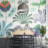 Tropical Mural Wallpaper | Modern Abstract Botanical Pattern