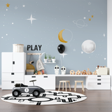 Space Mural Wallpaper | Dreamy Moon and Stars Design