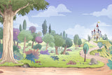 Fairy Tale Castle Mural Wallpaper | Enchanted Forest Path Design