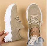 Orthopedic Platform Sneakers  White Knit Mesh Comfort Design - Product detail 5