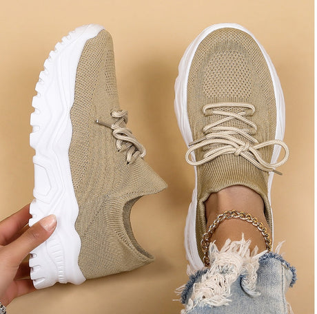 Orthopedic Platform Sneakers  White Knit Mesh Comfort Design - Product detail 5