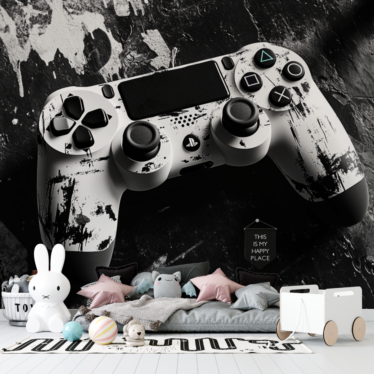 Gaming Mural Wallpaper | PlayStation Controller Design