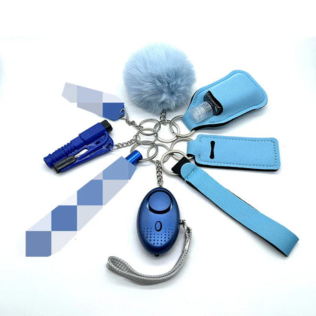 Personal Safety Keychain Set  9-Piece Multi-Tool Protection Kit - Detailed view
