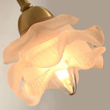 Vintage Flower Wall Light  Copper Base Glass Petal Design - Product detail 11