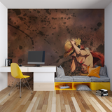 Anime Mural Wallpaper | One Piece Brown Splash Art Design