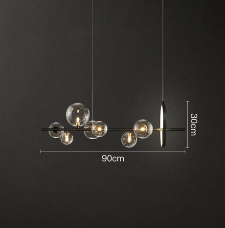 Modern Bubble Chandelier  Glass Globe Linear Pendant Light - Product detail 10