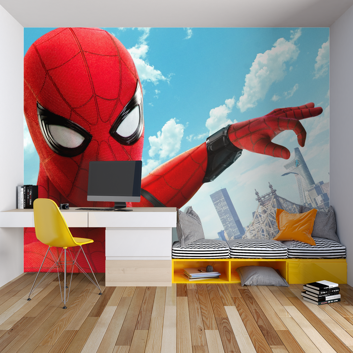 Superhero Mural Wallpaper | Spider-Man Urban Adventure