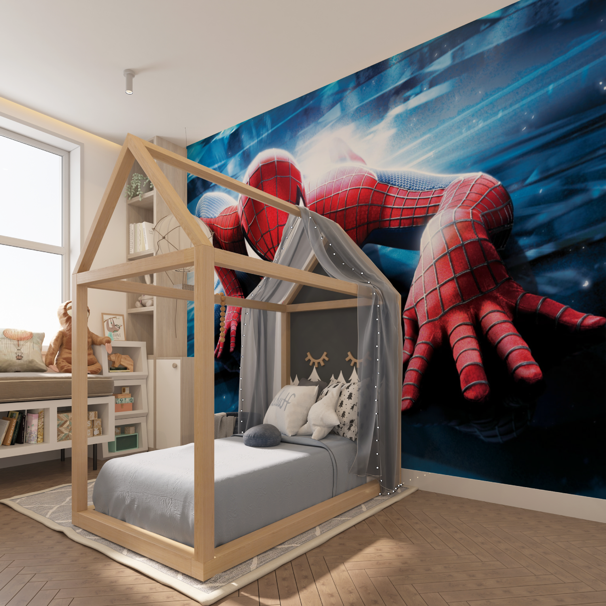 Superhero Mural Wallpaper | Spider-Man Action Design