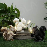 Woodland Table Lamp  Gold Squirrel Design - Detailed view