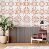 Pattern Mural Wallpaper | Terracotta Mandala Design