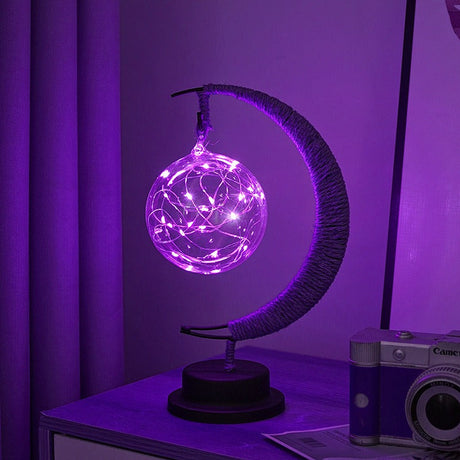 Moon Table Lamp  Glass Globe LED String Light - Product detail 16