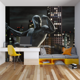Superhero Mural Wallpaper | Black Spider Night Scene