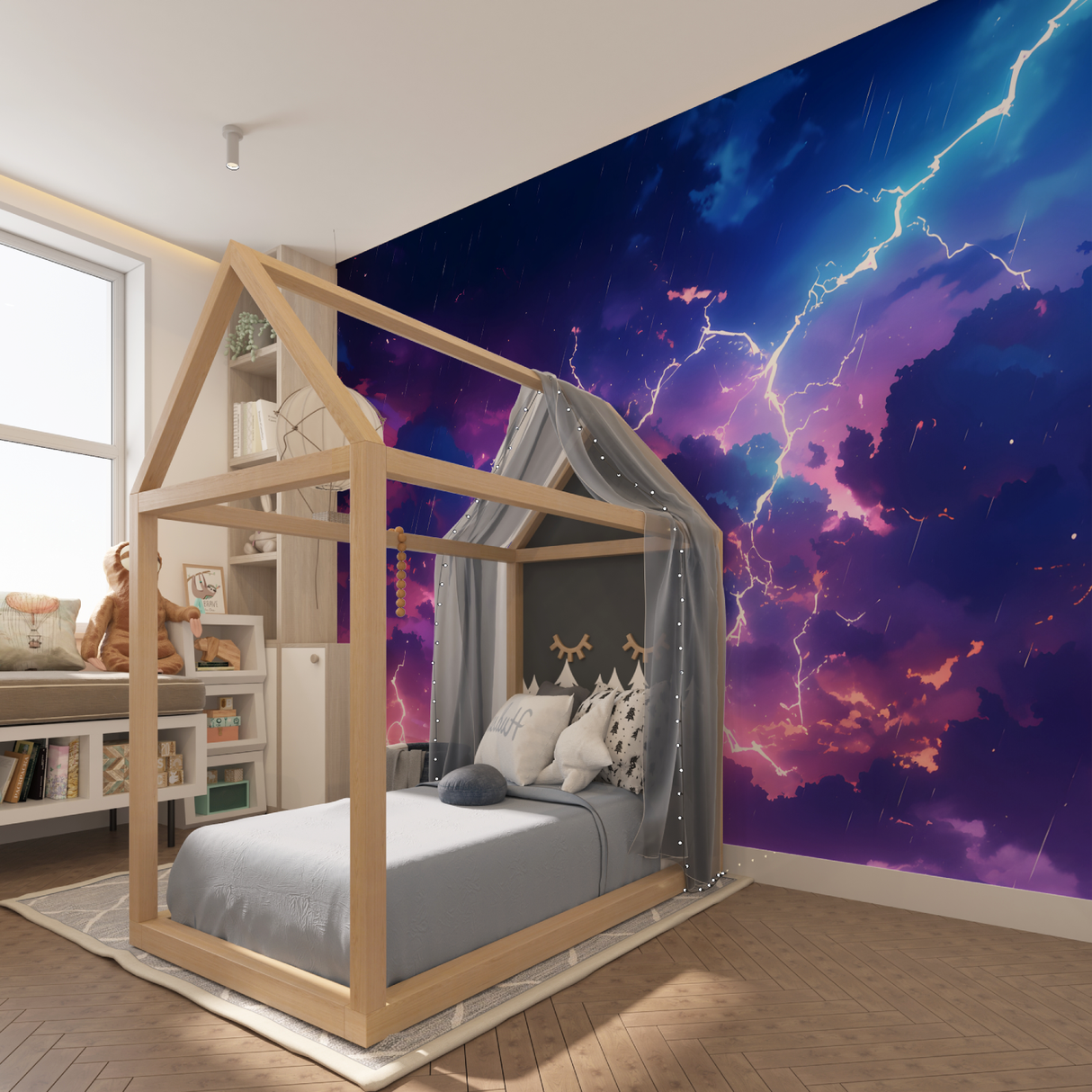 Space Mural Wallpaper | Cosmic Planets and Astronaut Adventure