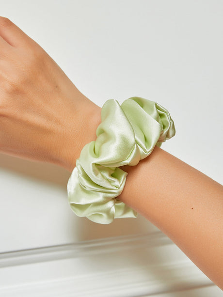 Silk Hair Scrunchie  Premium Mulberry Silk Navy - Product detail 17
