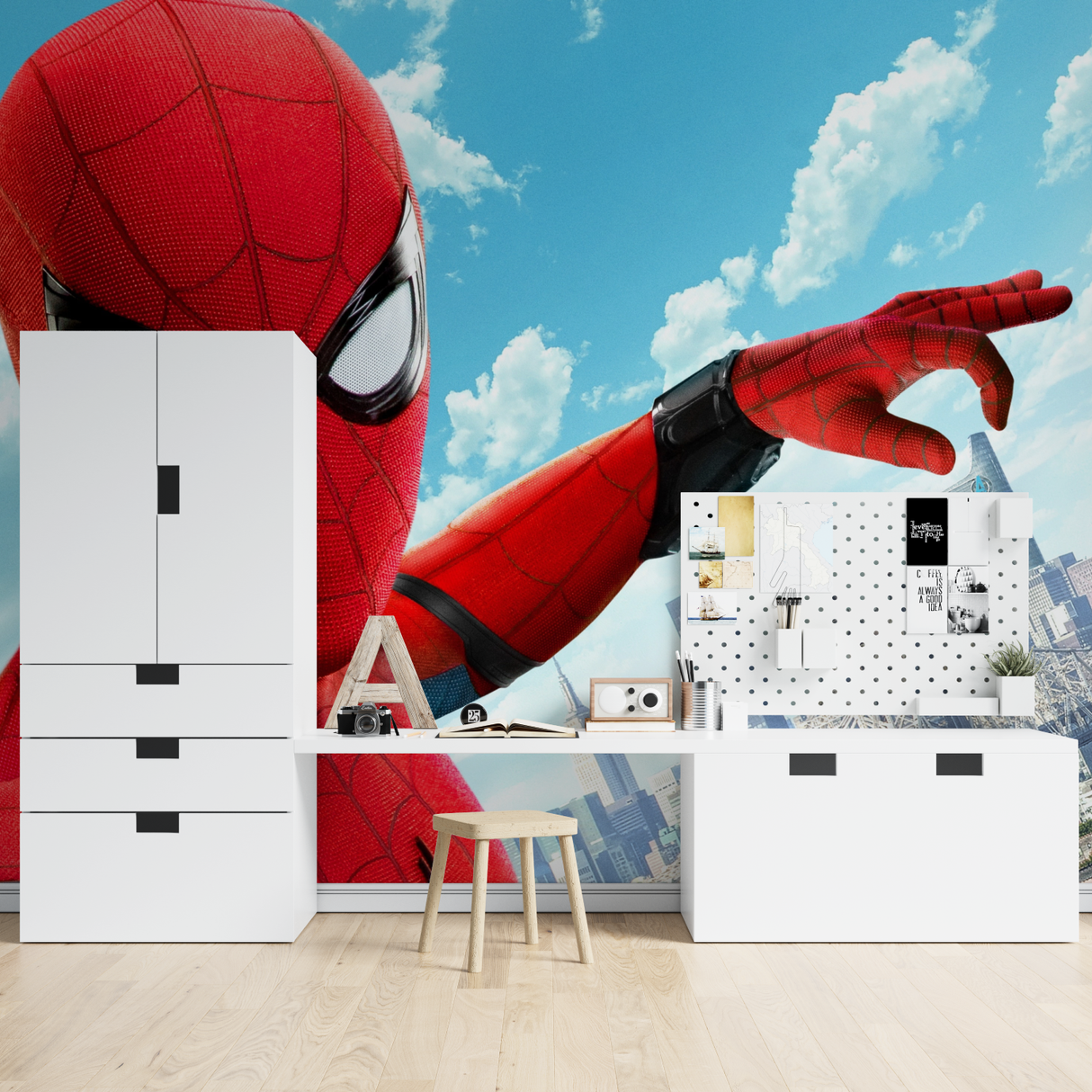Superhero Mural Wallpaper | Spider-Man Urban Adventure