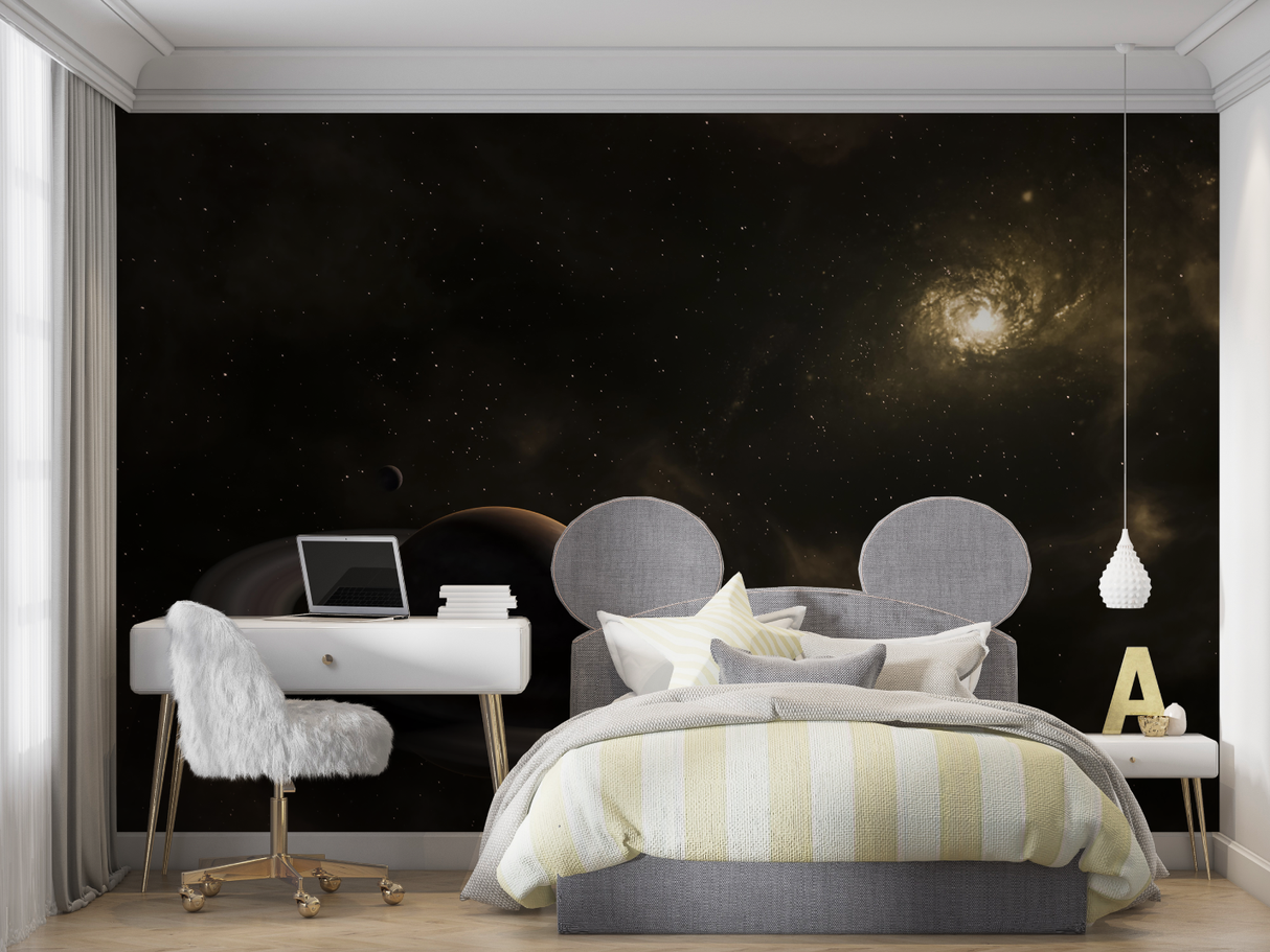 Space Mural Wallpaper | Saturn Galaxy View