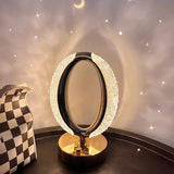 Modern Crystal Table Lamp  Oval LED Design - Detailed view