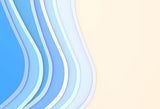 Abstract Mural Wallpaper | Blue Waves 3D Design