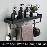 Modern Bathroom Wall Shelf  Black Space Aluminum Design - Product detail 10