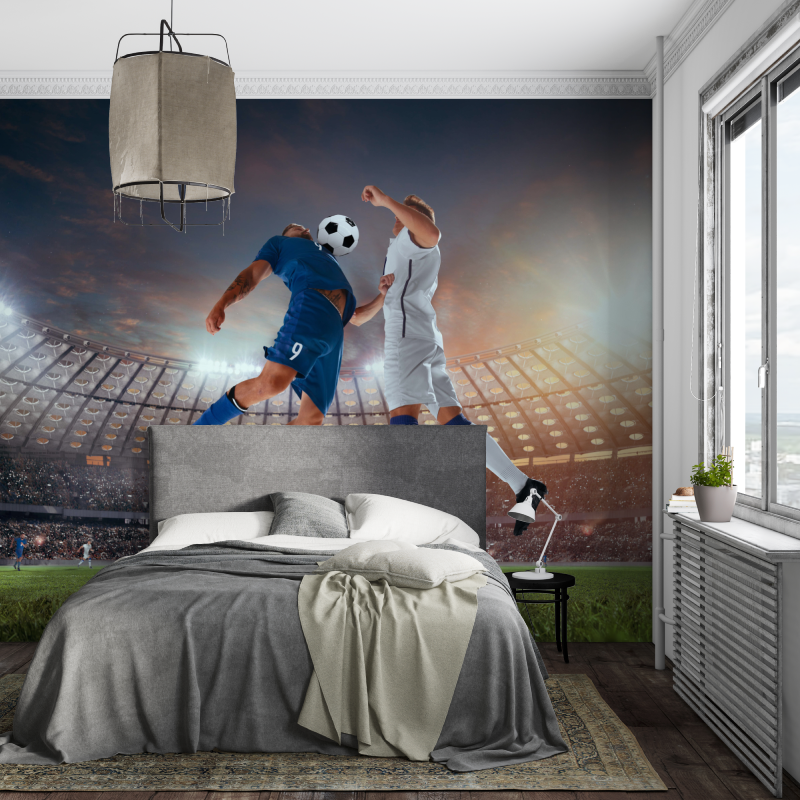 Football Mural Wallpaper | Stadium Match Action Scene