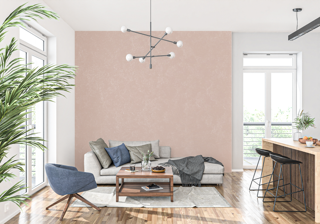 Terracotta Mural Wallpaper | Soft Pink Textured Design