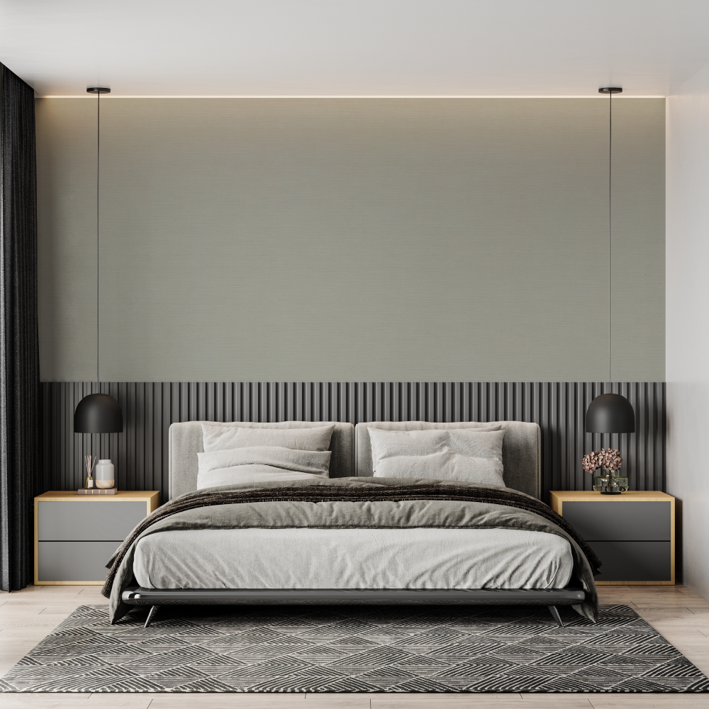 Minimalist Mural Wallpaper | Sage Green Textured Design