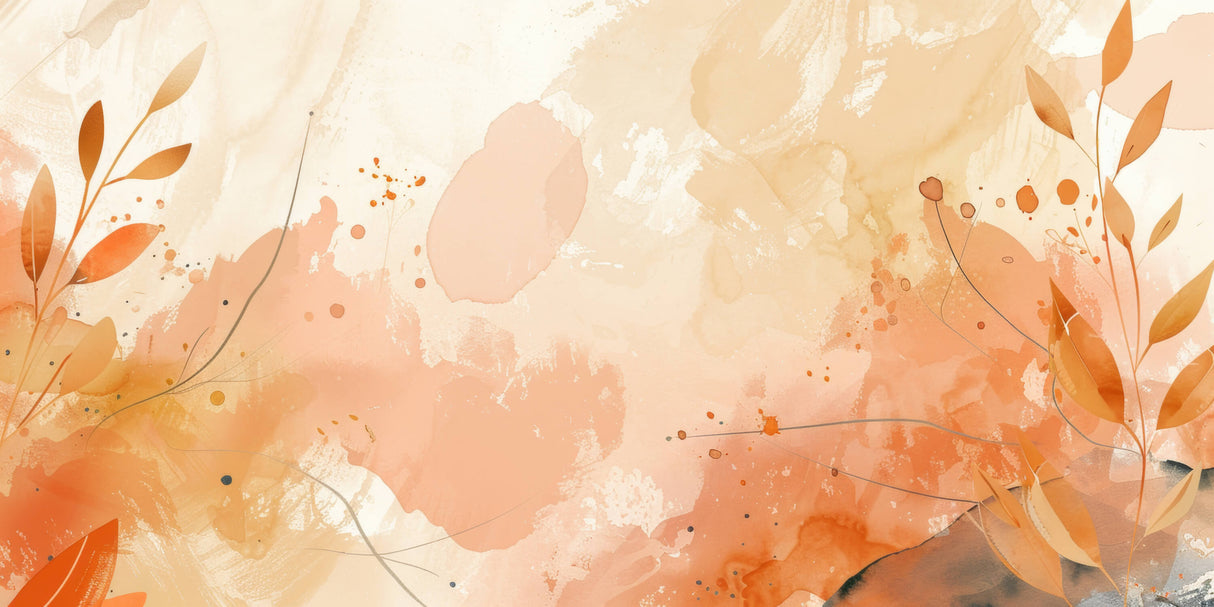 Abstract Mural Wallpaper | Soft Terracotta Watercolor Design