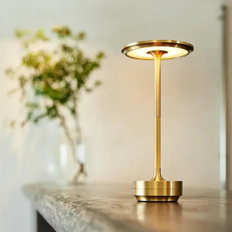 Modern LED Table Lamp  Brass Disk Design - Product detail 9