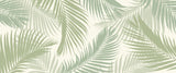 Tropical Mural Wallpaper | Sage Green Palm Leaves Pattern