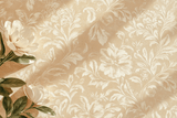 Floral Mural Wallpaper | Elegant Beige and White Design